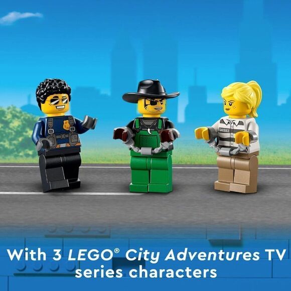 LEGO City Police Mobile Command Truck Toy with Prison Trailer, Drone, Tractor an - Picture 5 of 6